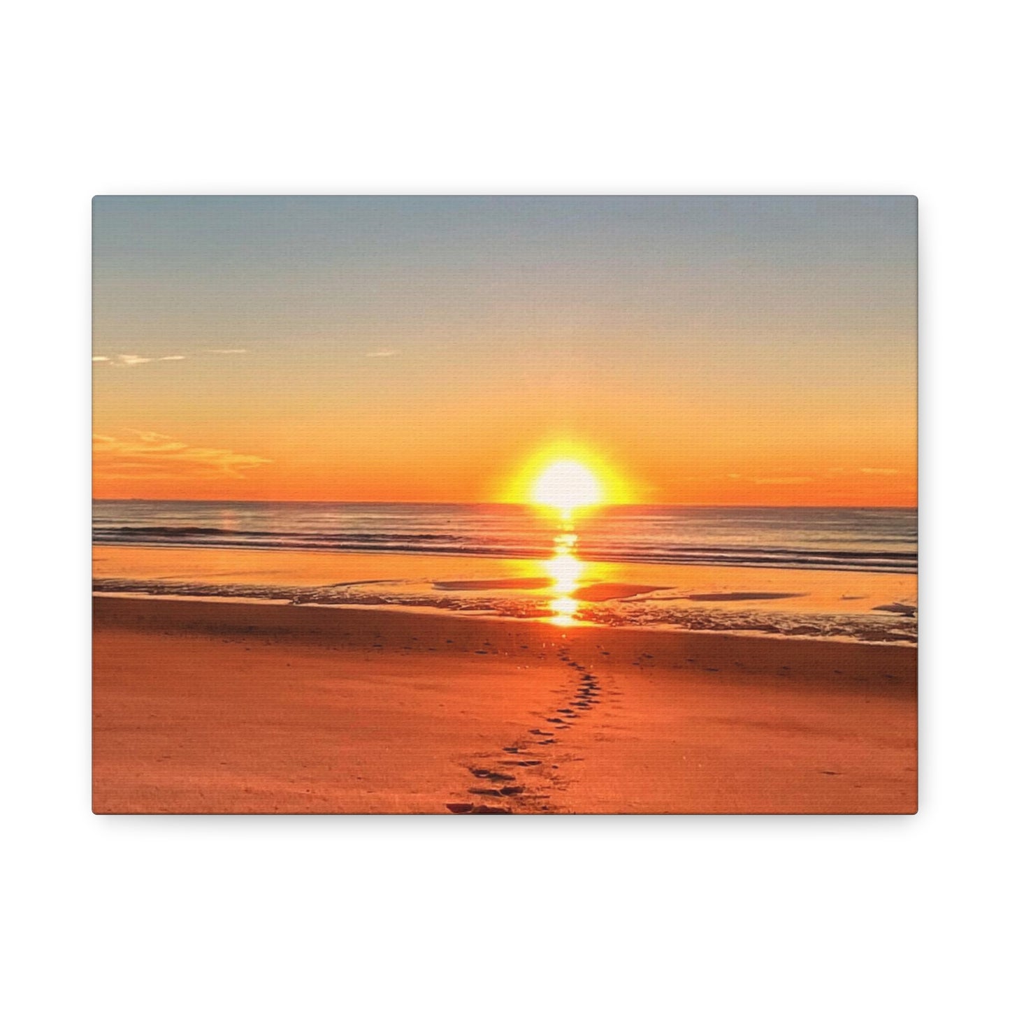 Footprints in the Sand - Canvas Wrap