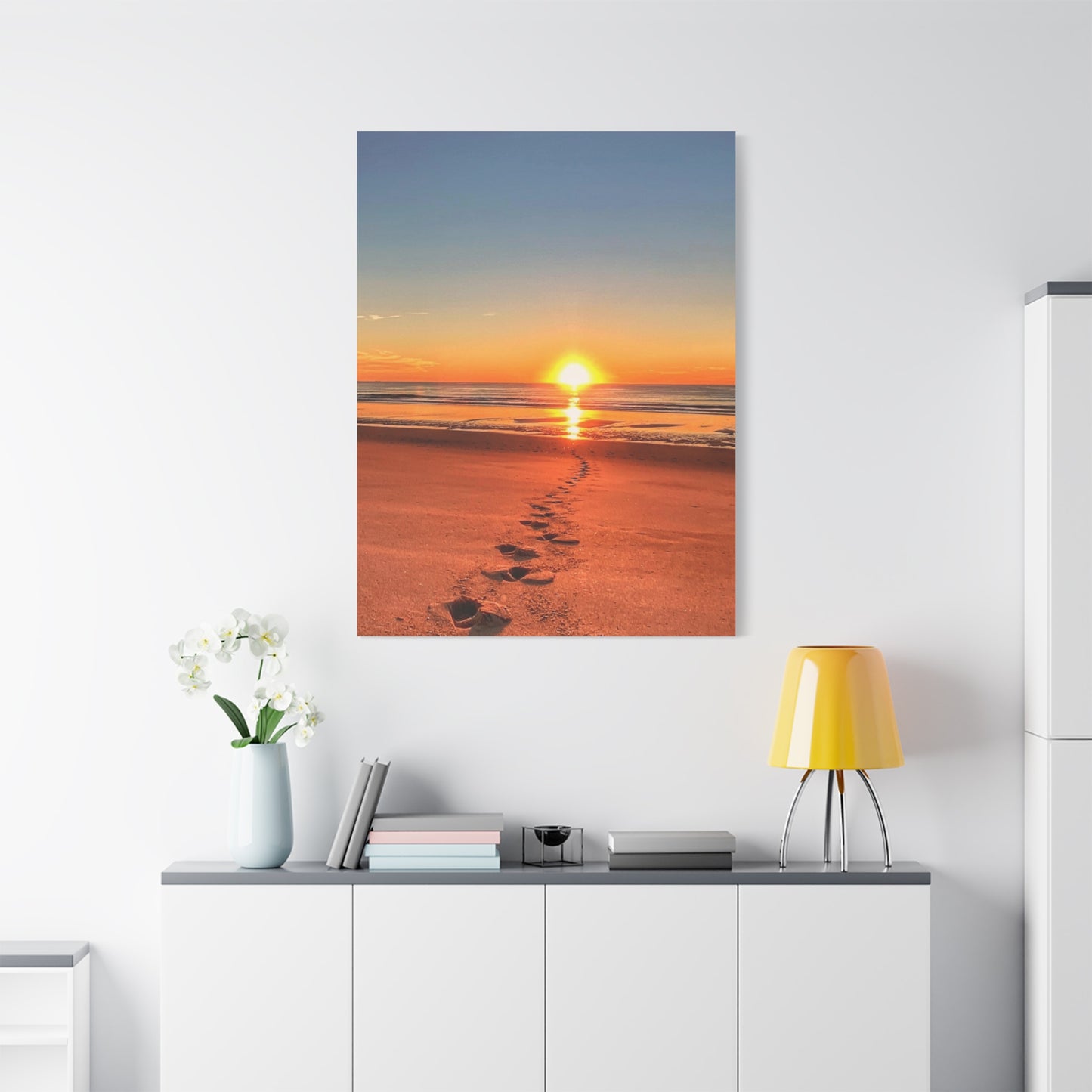 Footprints in the Sand - Canvas Wrap
