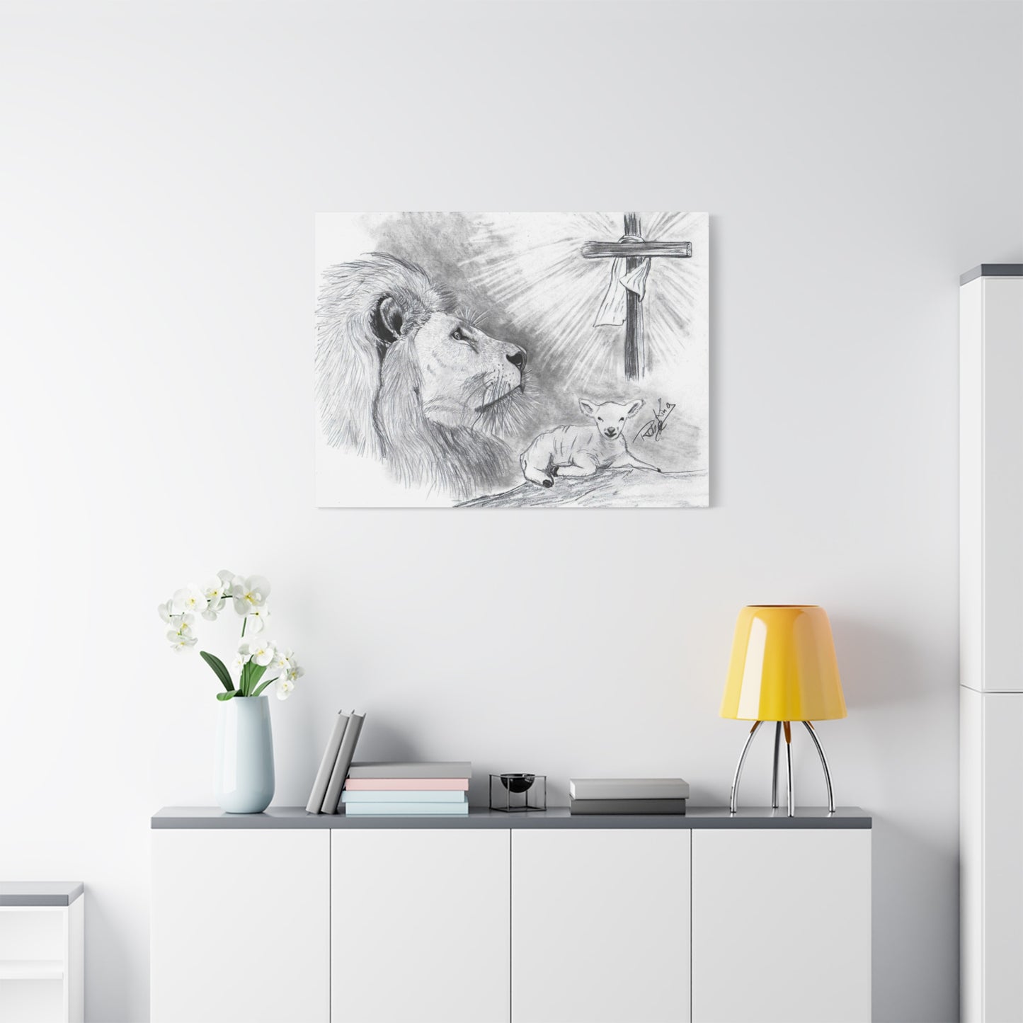 Lion and Lamb - Canvas Gallery Wrap