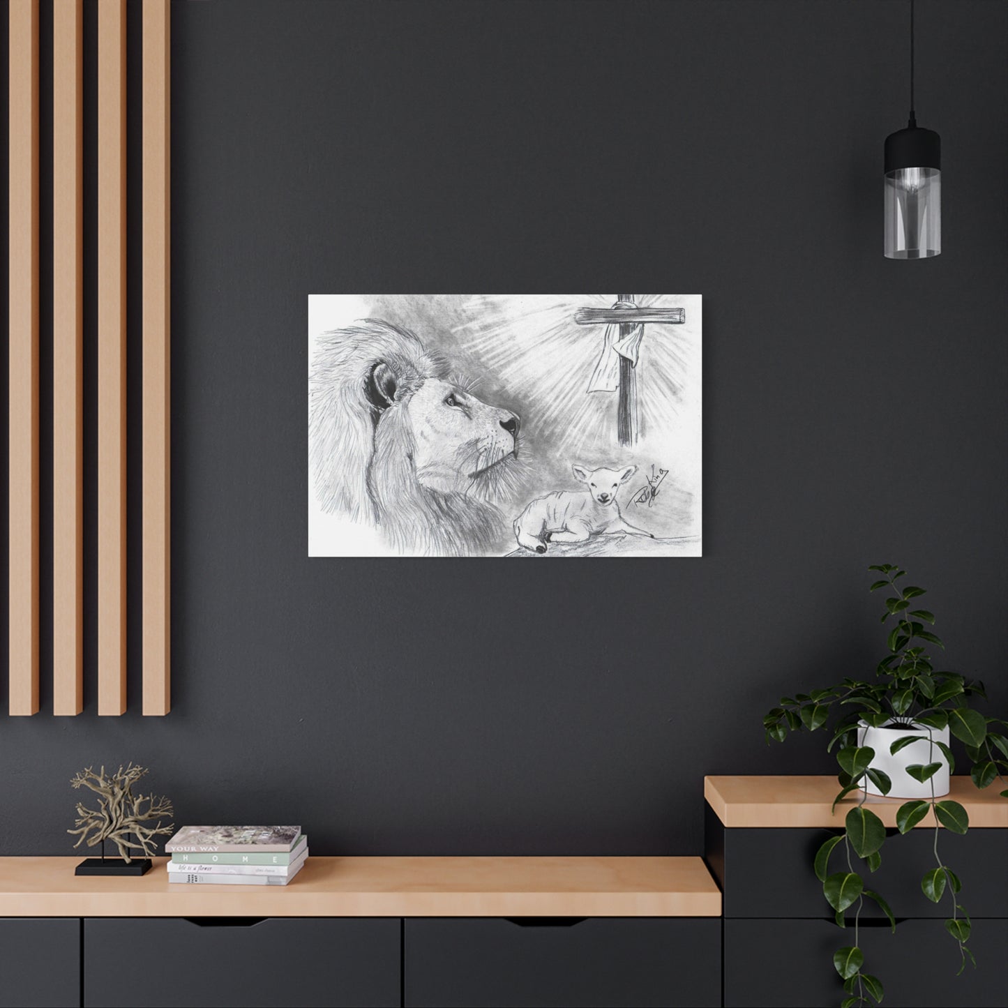 Lion and Lamb - Canvas Gallery Wrap