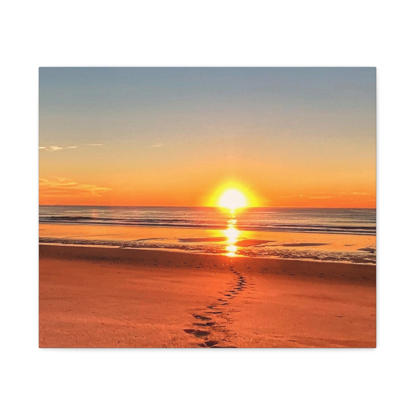 Footprints in the Sand - Canvas Wrap