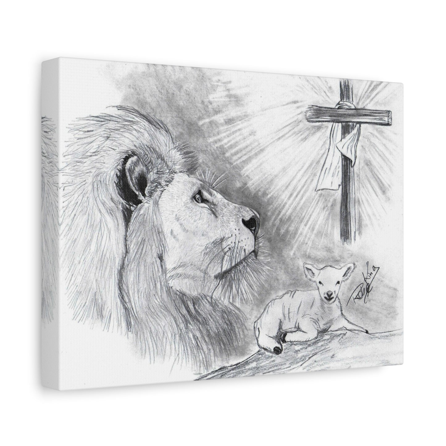 Lion and Lamb - Canvas Gallery Wrap