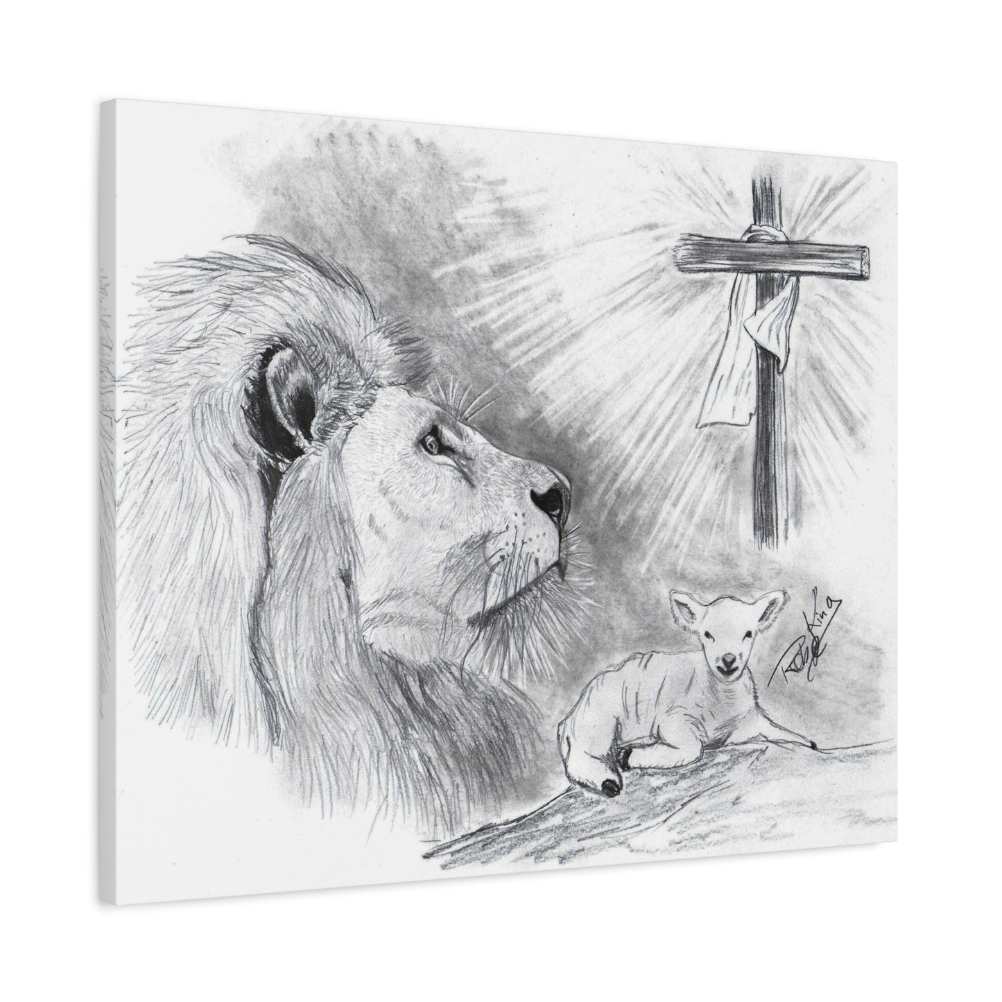 Lion and Lamb - Canvas Gallery Wrap