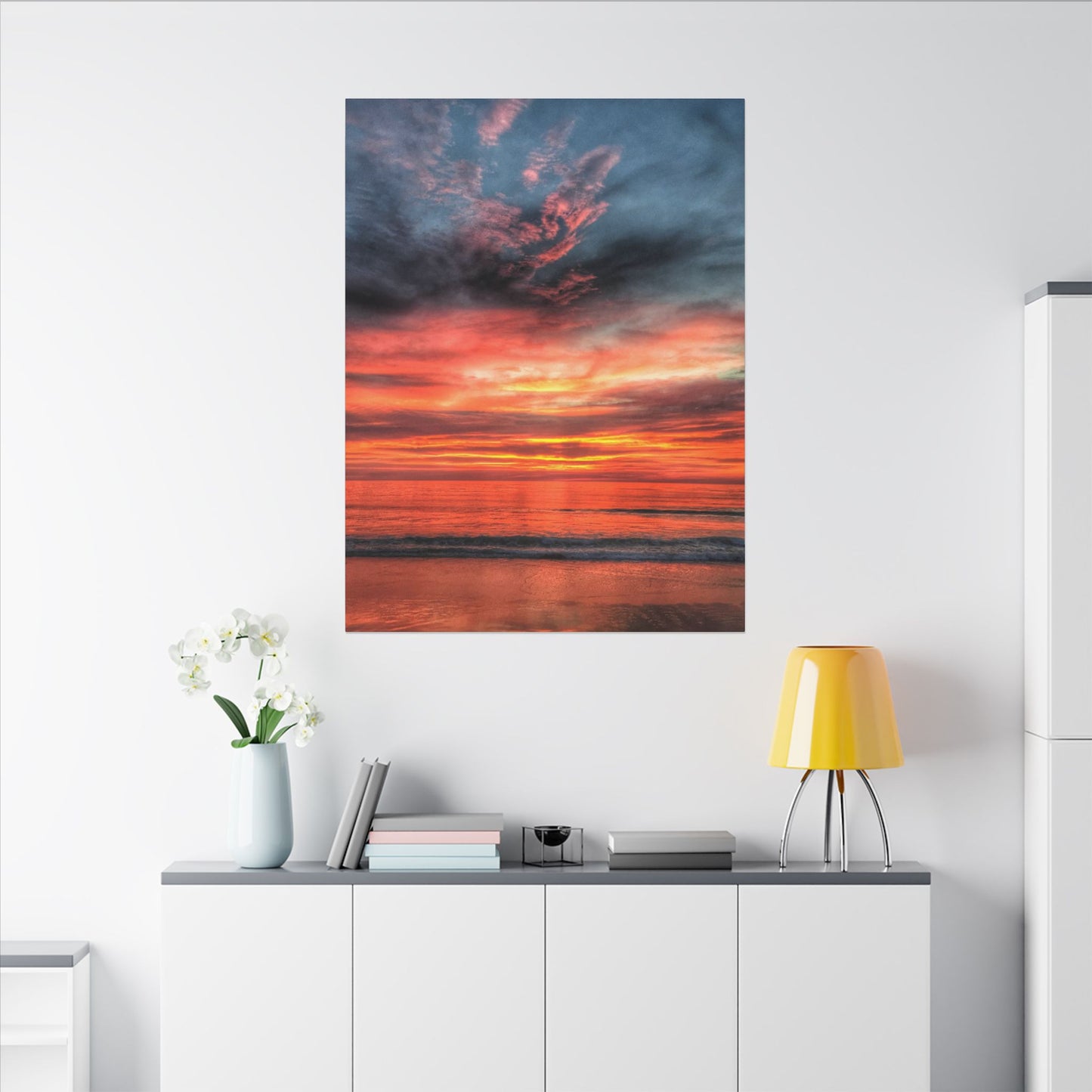 Atlantic Red Sunrise Reflection