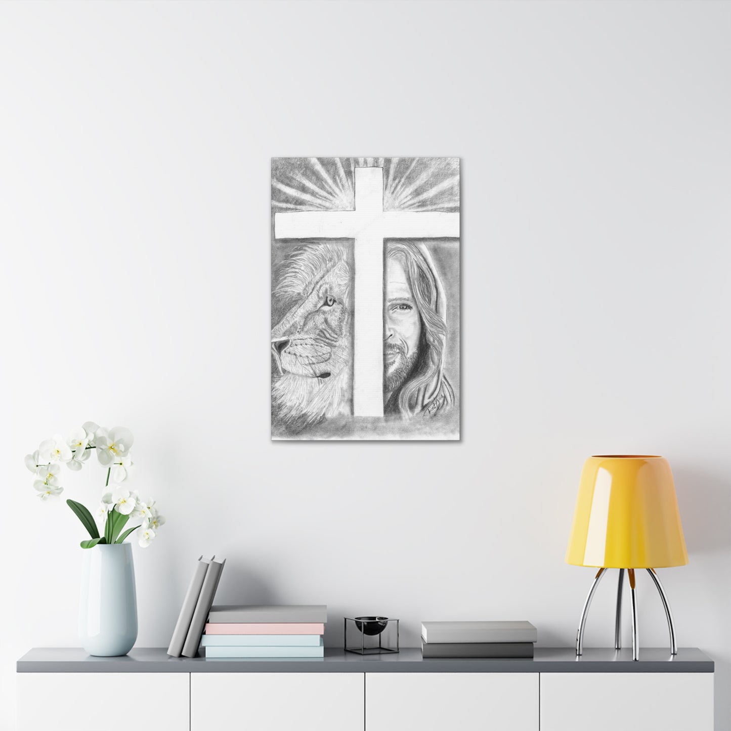 Lion Cross Jesus  - Canvas Gallery Wraps