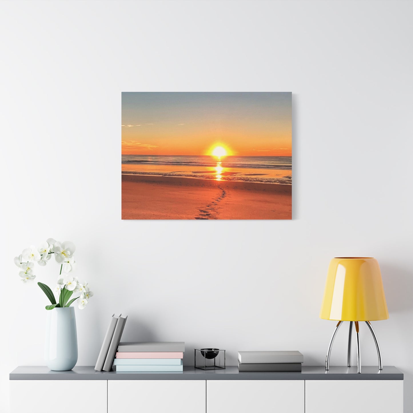 Footprints in the Sand - Canvas Wrap