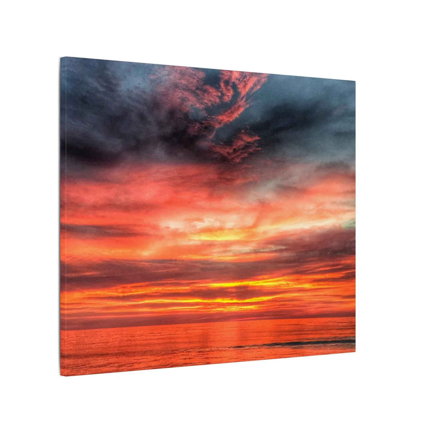 Atlantic Red Sunrise Reflection