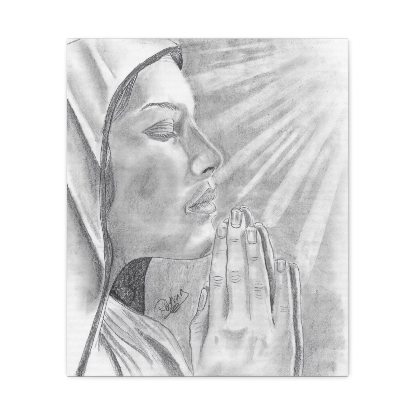 Praying Woman  - Canvas Gallery Wraps