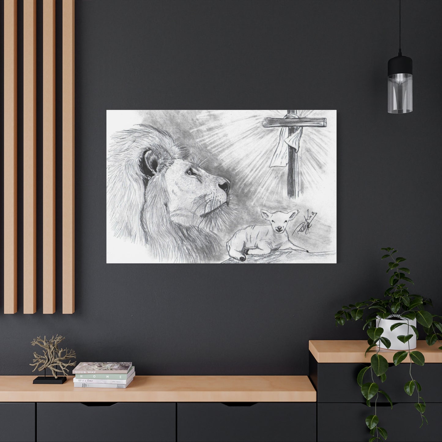 Lion and Lamb - Canvas Gallery Wrap