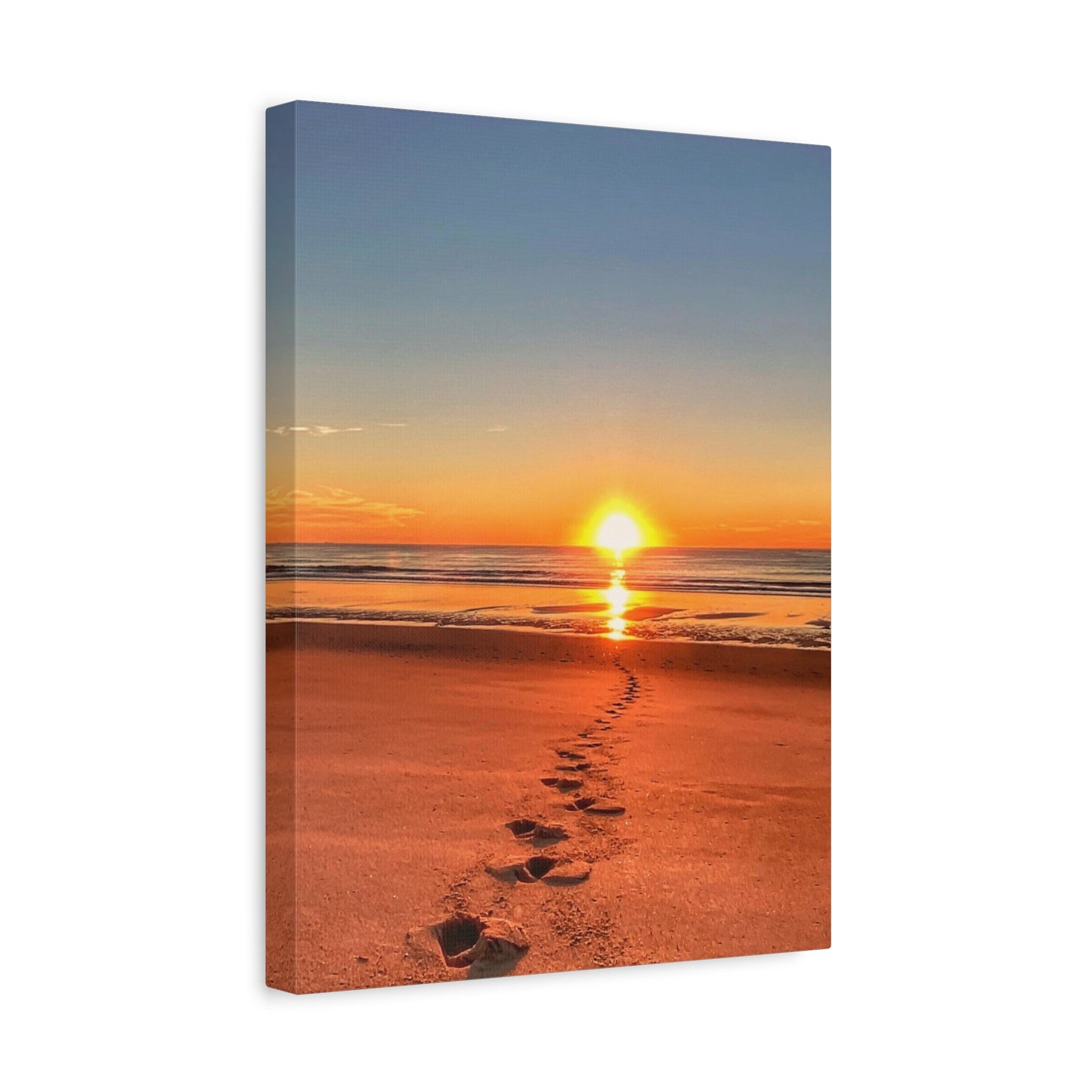 Footprints in the Sand - Canvas Wrap