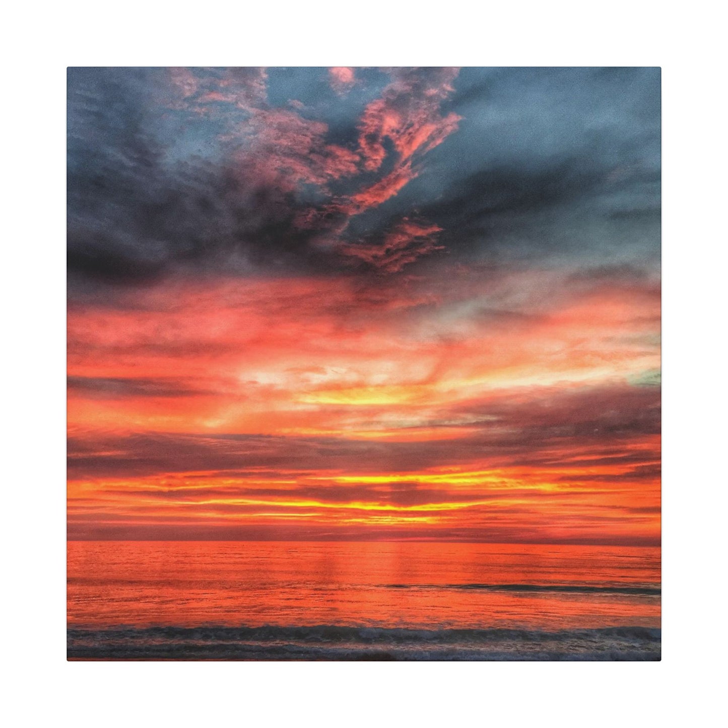 Atlantic Red Sunrise Reflection