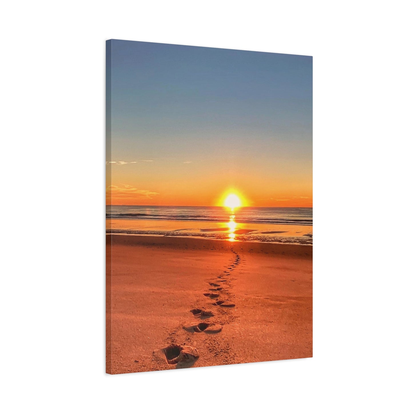 Footprints in the Sand - Canvas Wrap