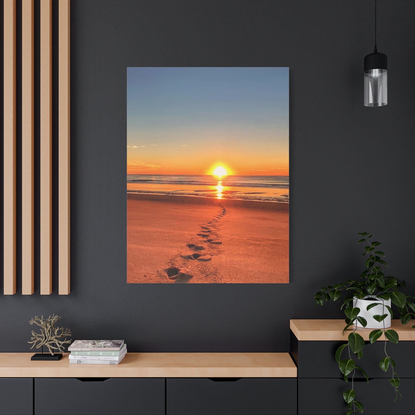 Footprints in the Sand - Canvas Wrap