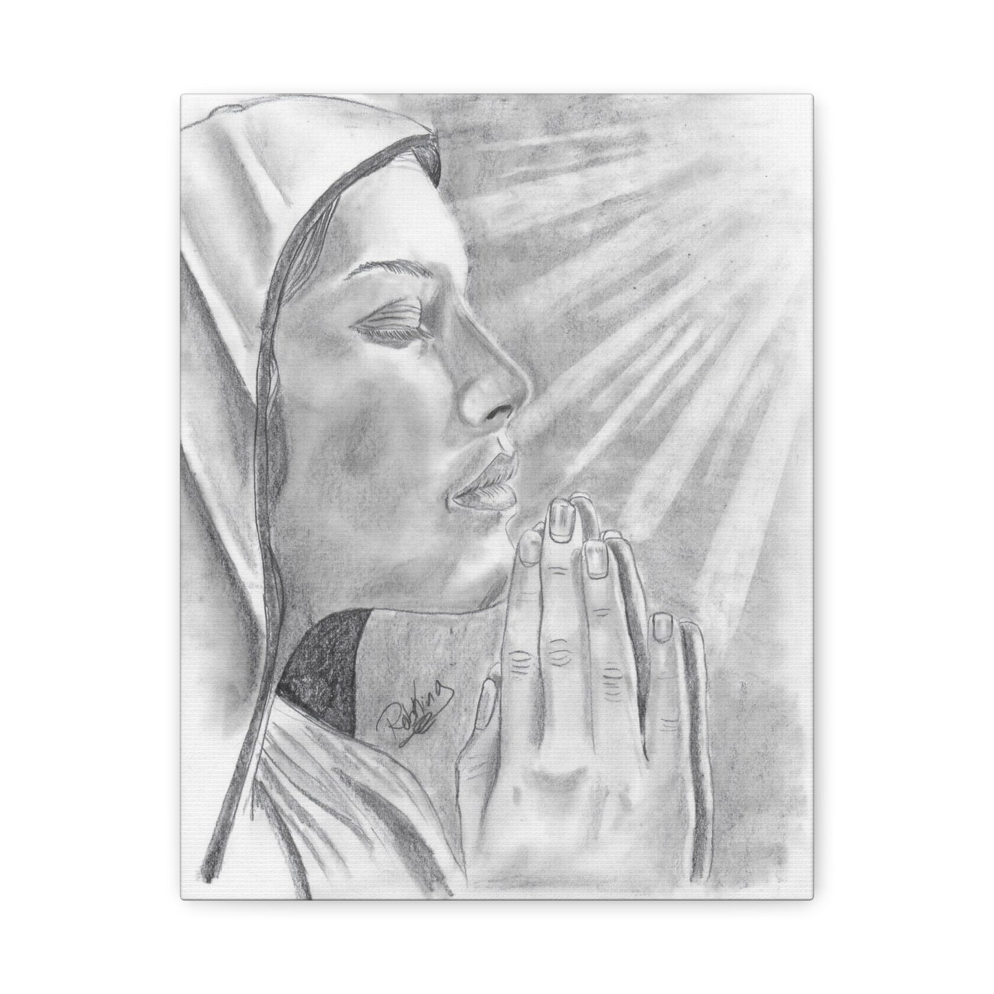 Praying Woman  - Canvas Gallery Wraps
