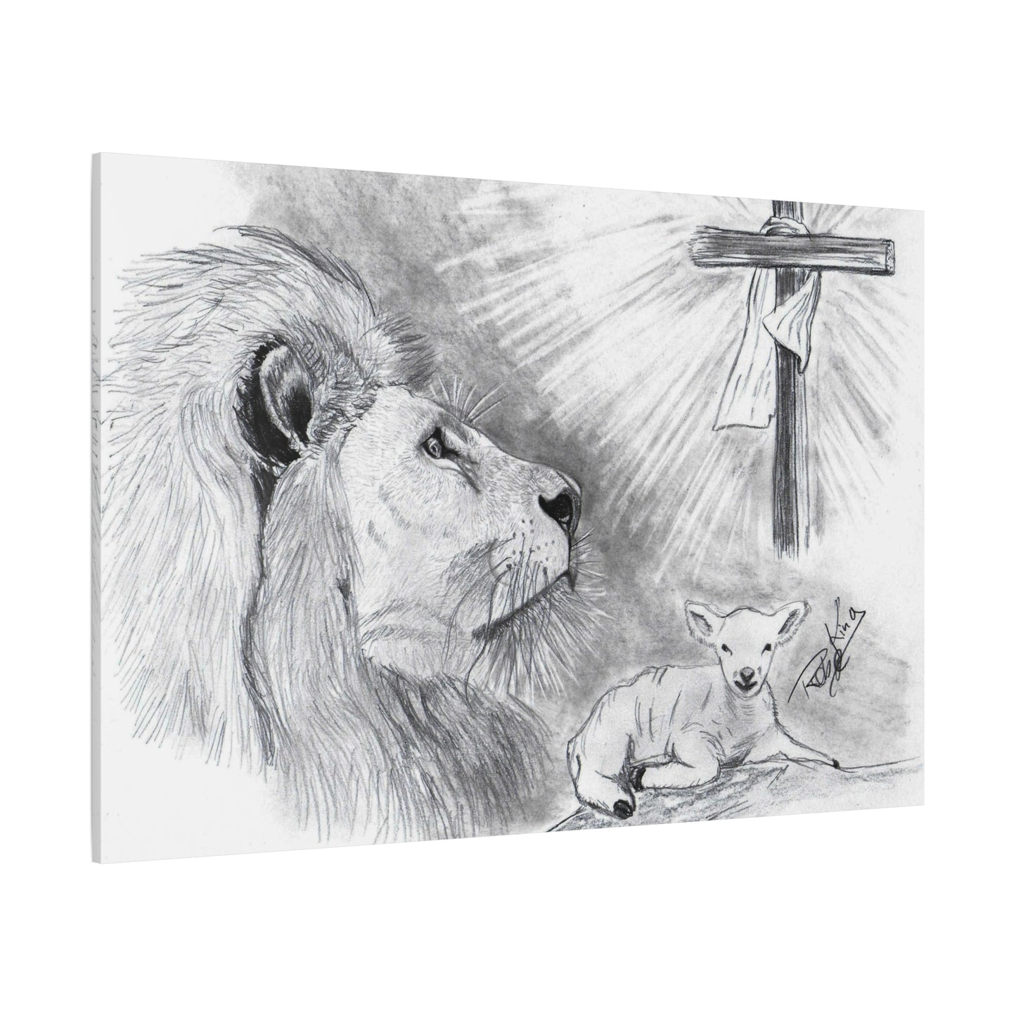 Lion and Lamb - Canvas Gallery Wrap