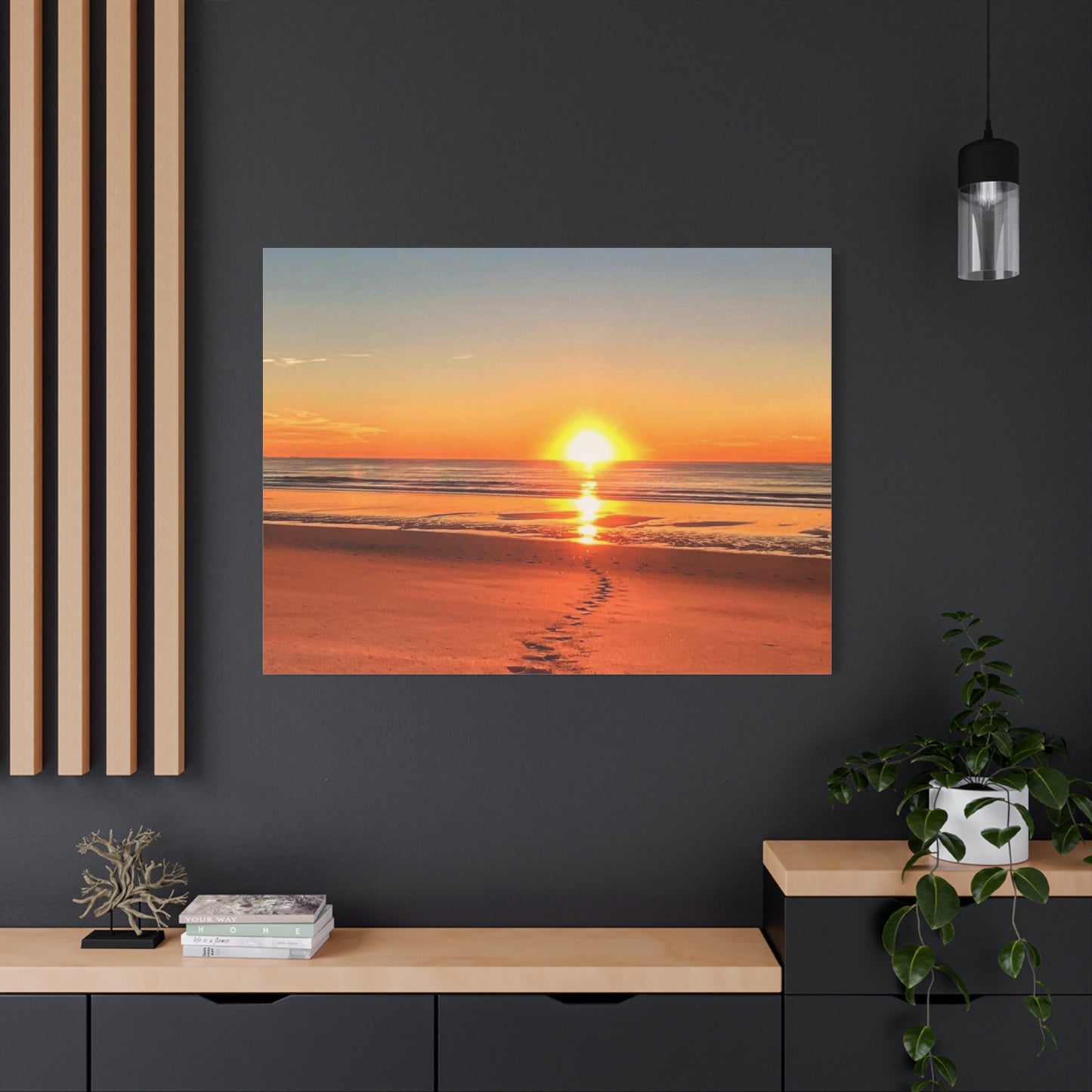 Footprints in the Sand - Canvas Wrap