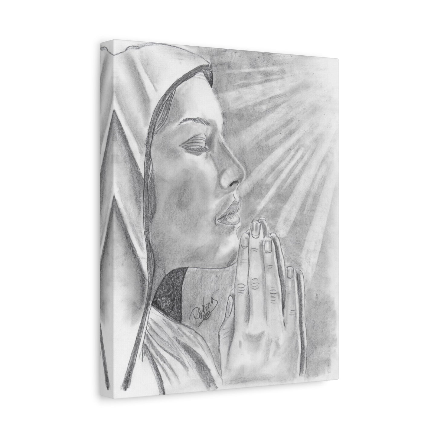 Praying Woman  - Canvas Gallery Wraps