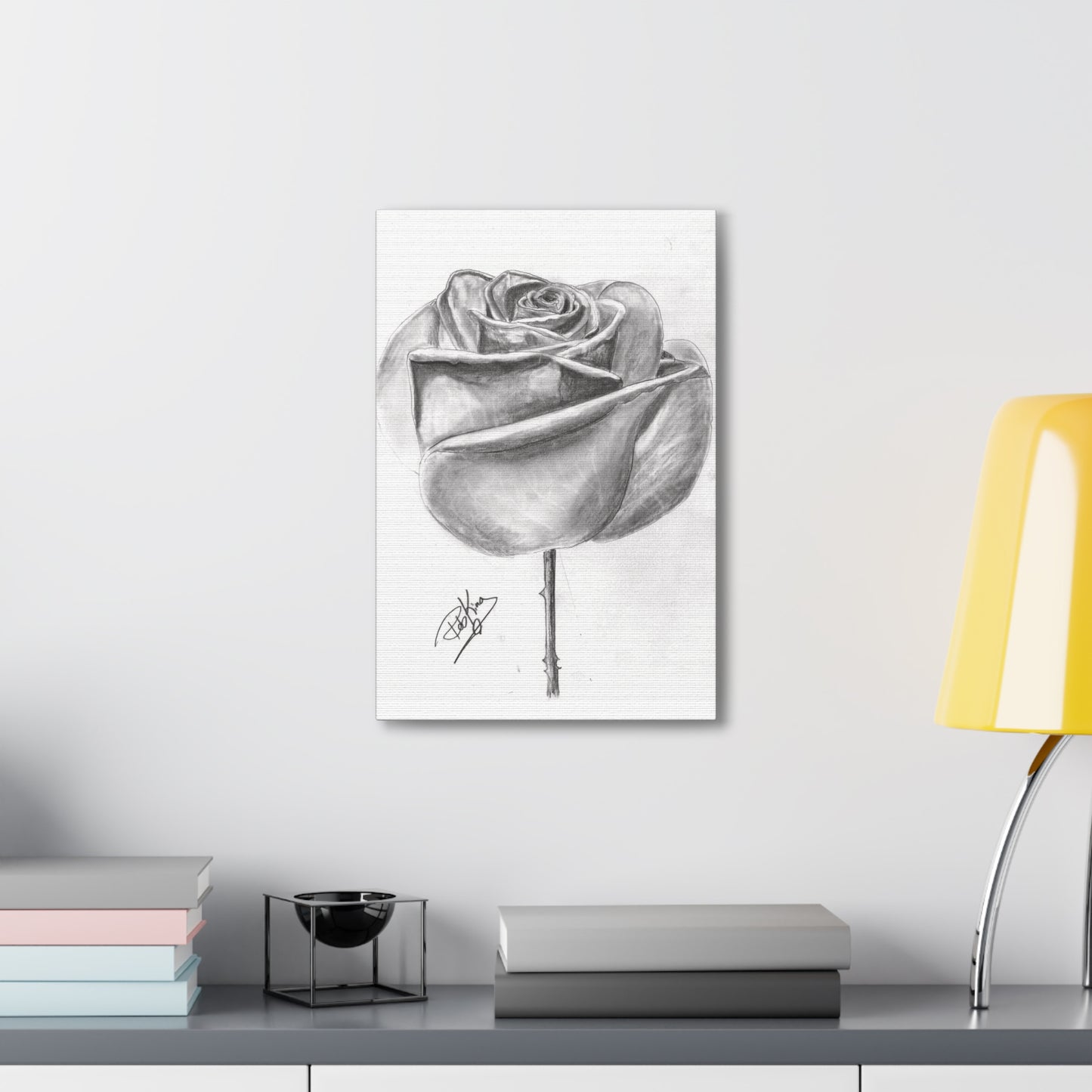 Single Rose in Bloom  - Canvas Gallery Wraps