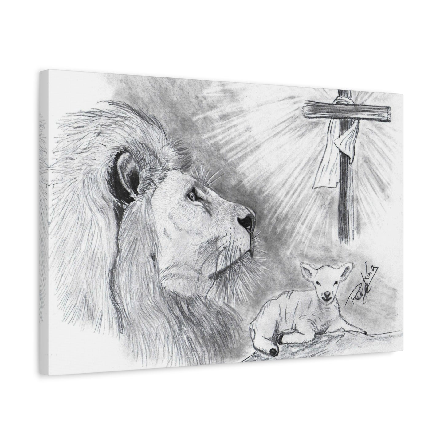 Lion and Lamb - Canvas Gallery Wrap
