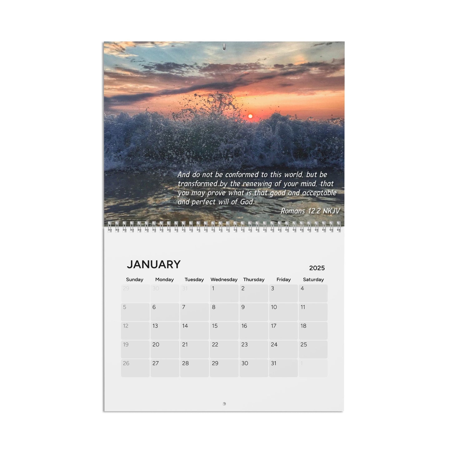 2025 God's Beauty Wall Calendar - Including Scripture Each Month