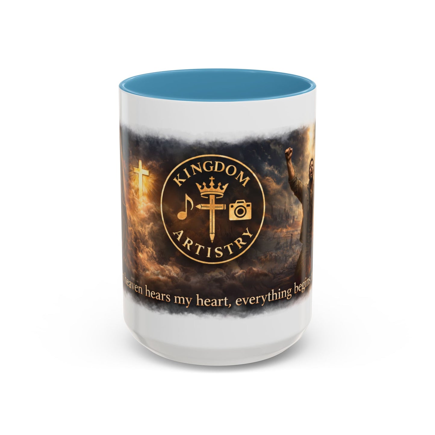 Kingdom Artistry Accent Coffee Mug — Music & Art Logo Merch (11/15oz)
