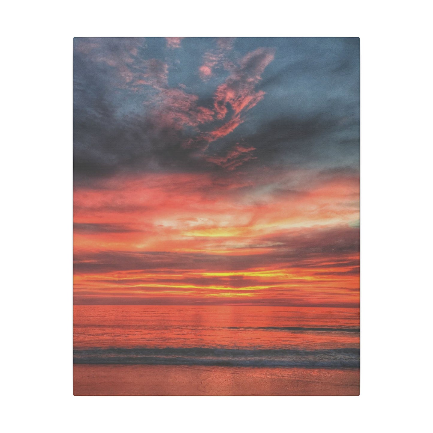 Atlantic Red Sunrise Reflection