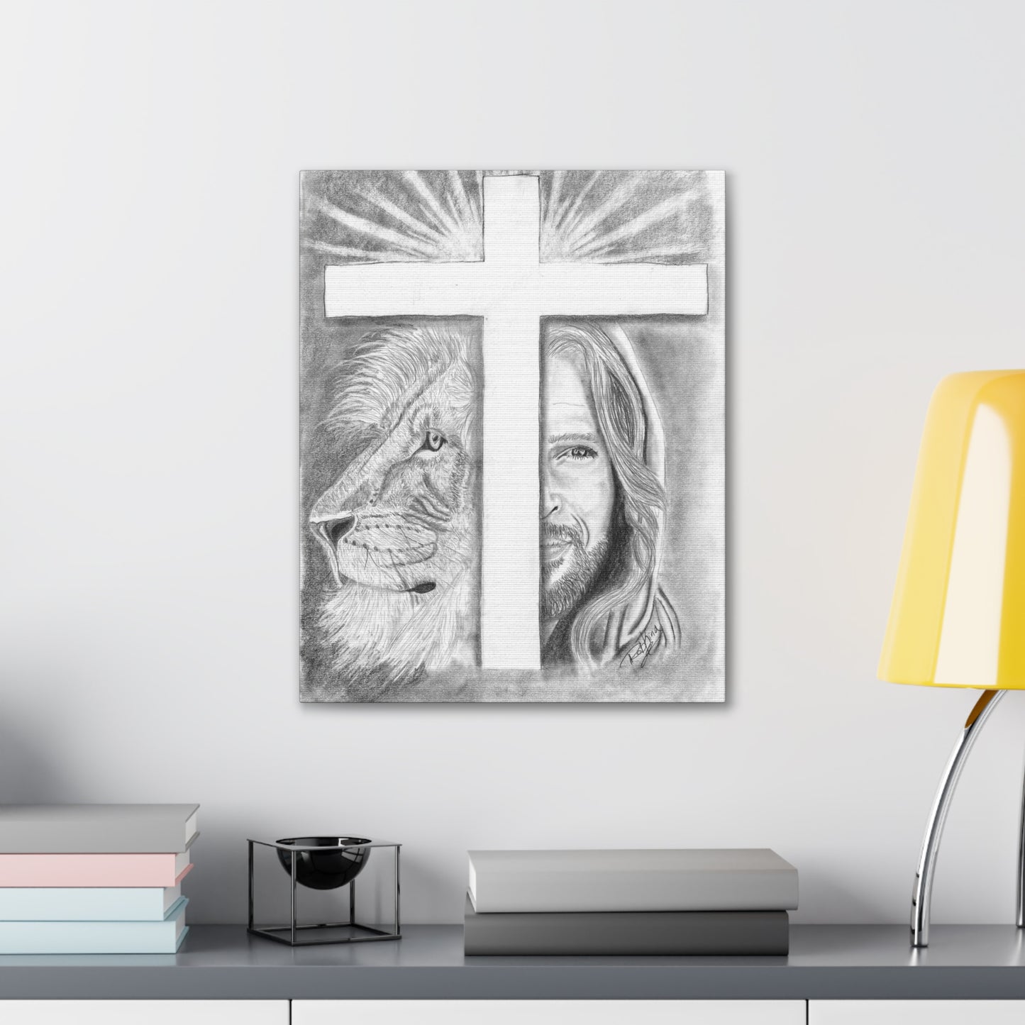Lion Cross Jesus  - Canvas Gallery Wraps