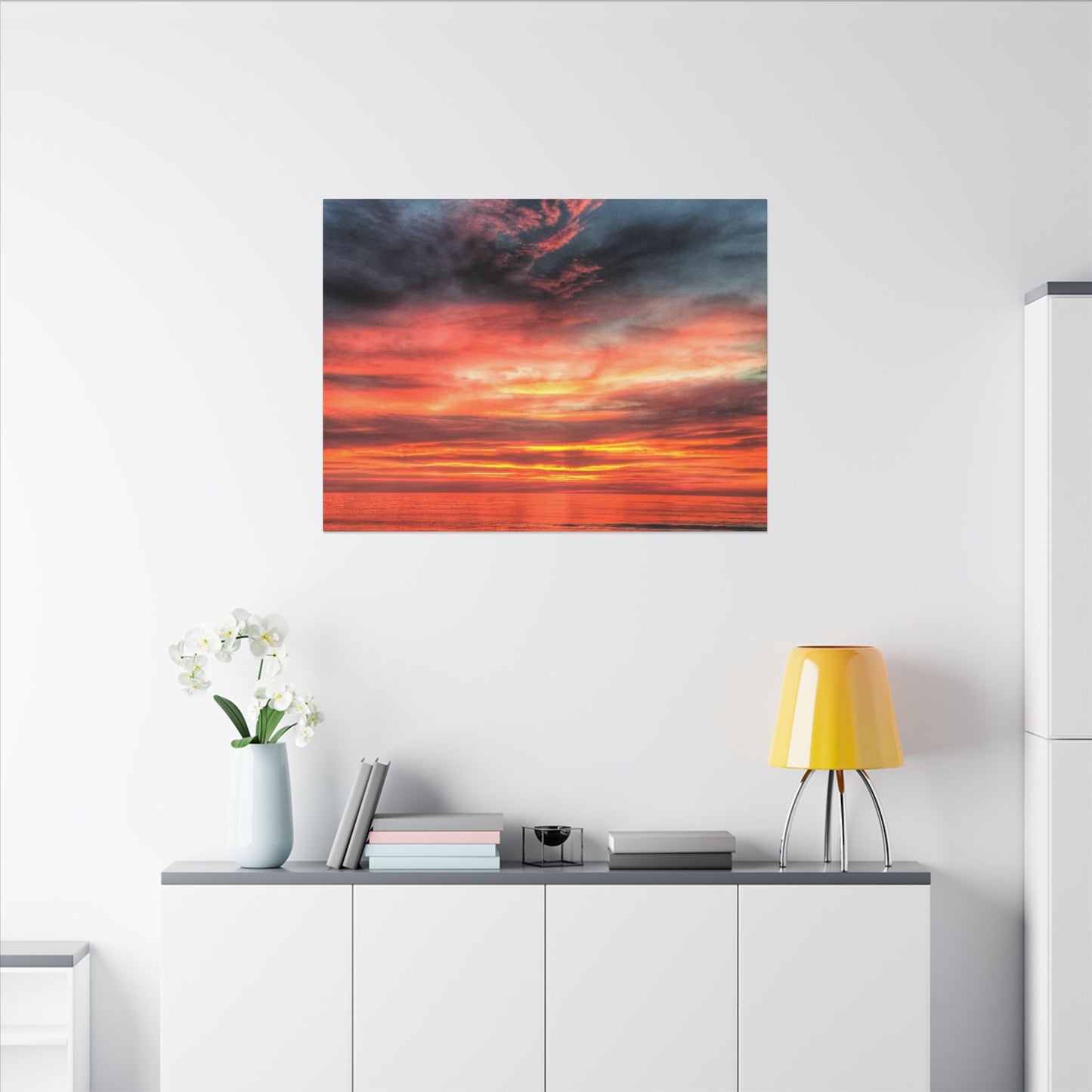 Atlantic Red Sunrise Reflection