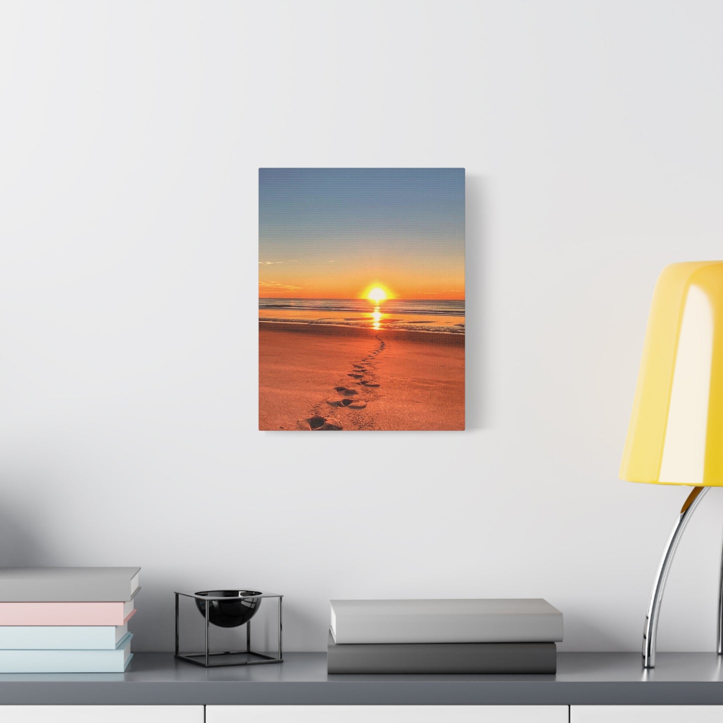 Footprints in the Sand - Canvas Wrap
