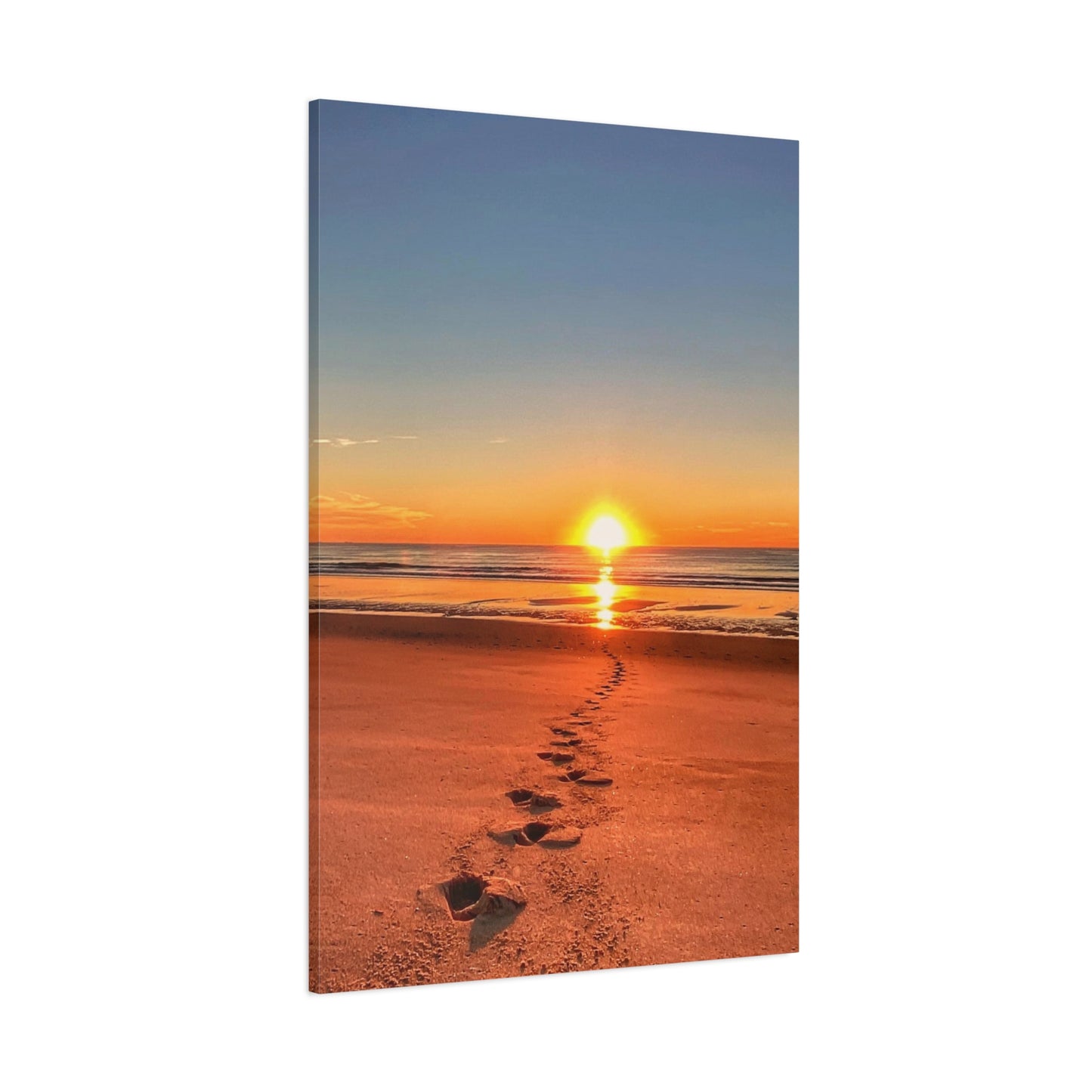Footprints in the Sand - Canvas Wrap