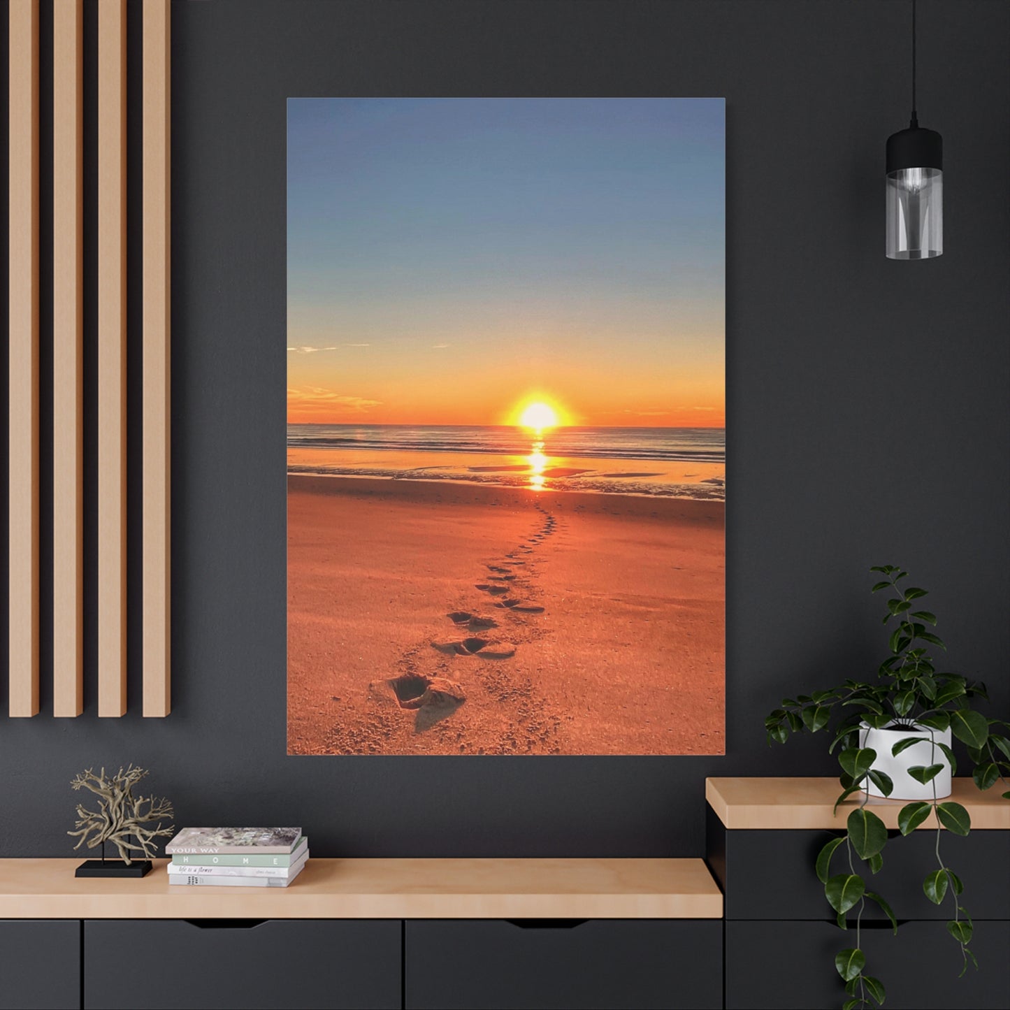 Footprints in the Sand - Canvas Wrap