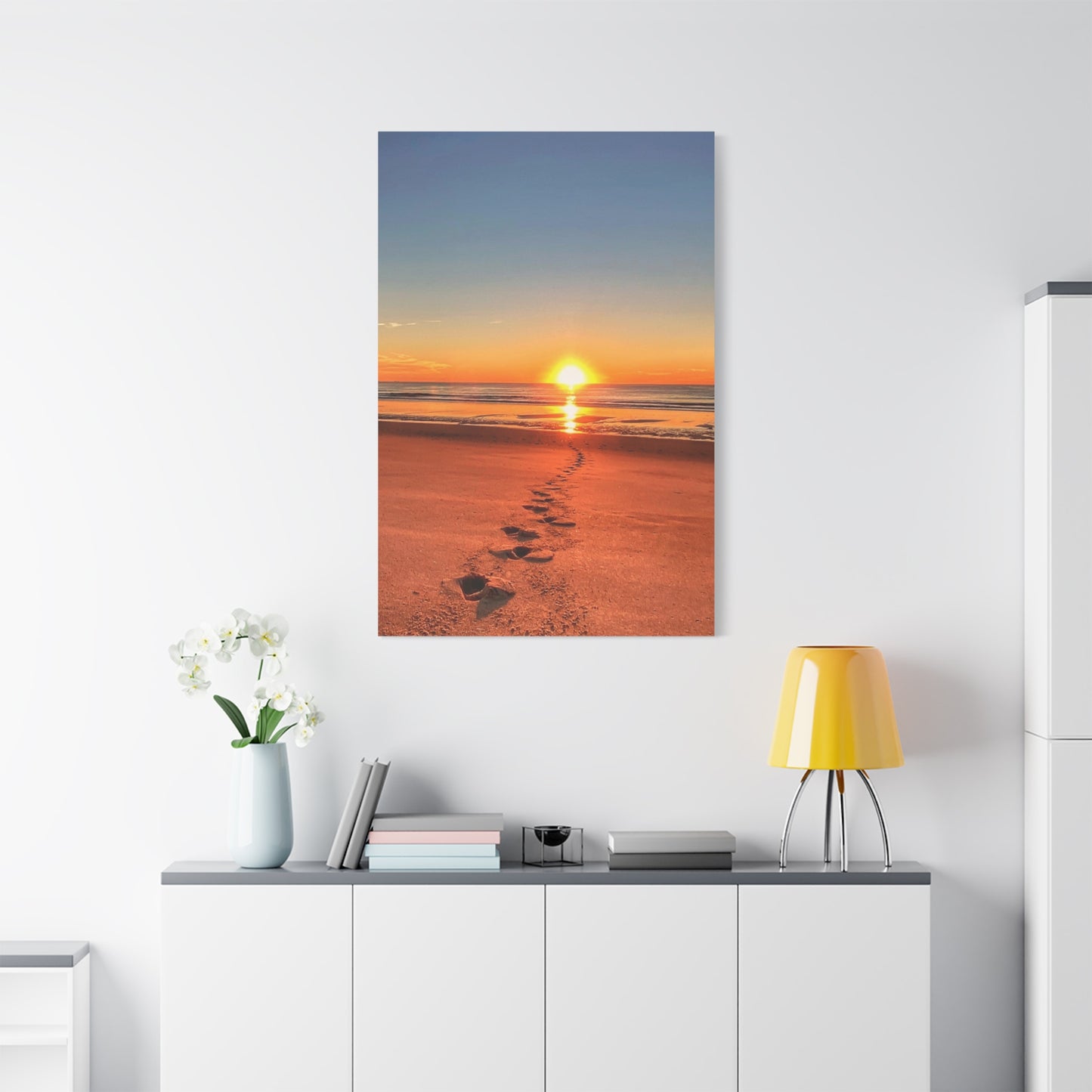 Footprints in the Sand - Canvas Wrap