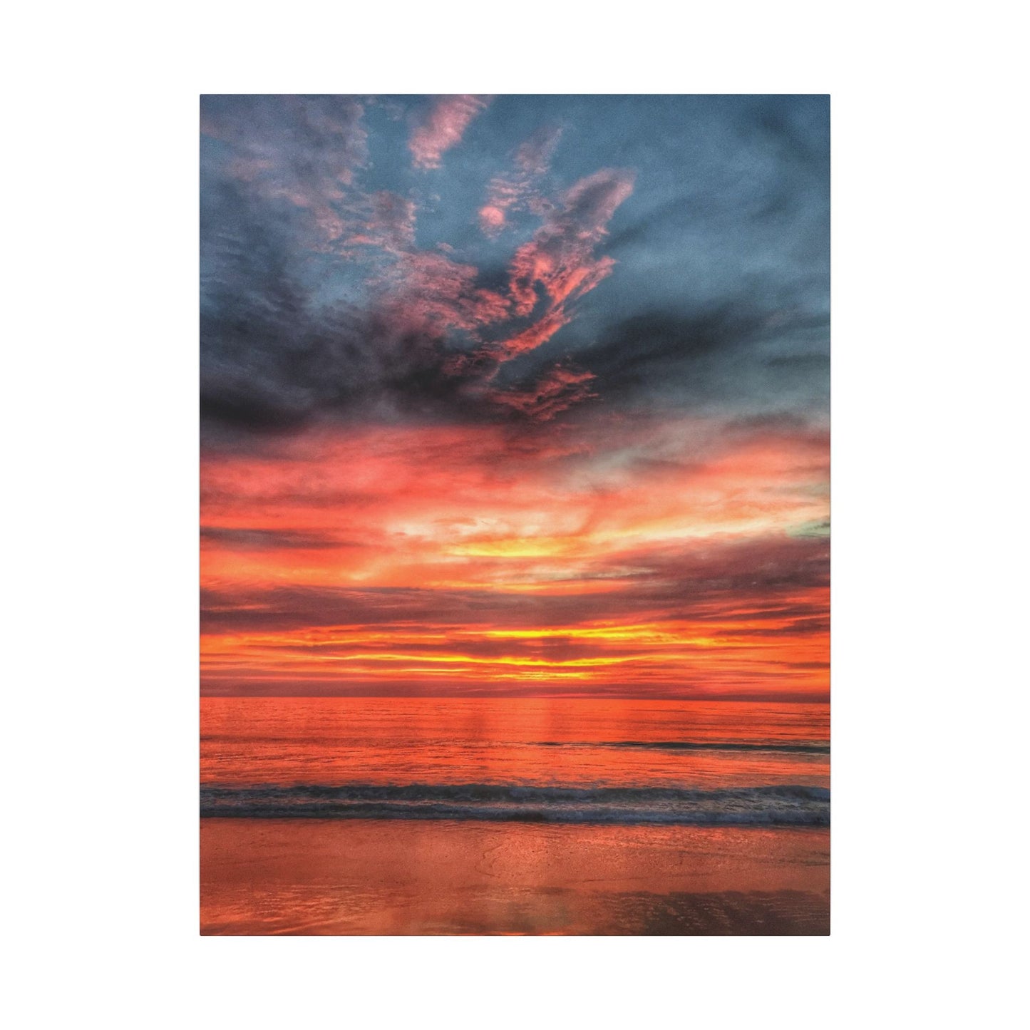 Atlantic Red Sunrise Reflection