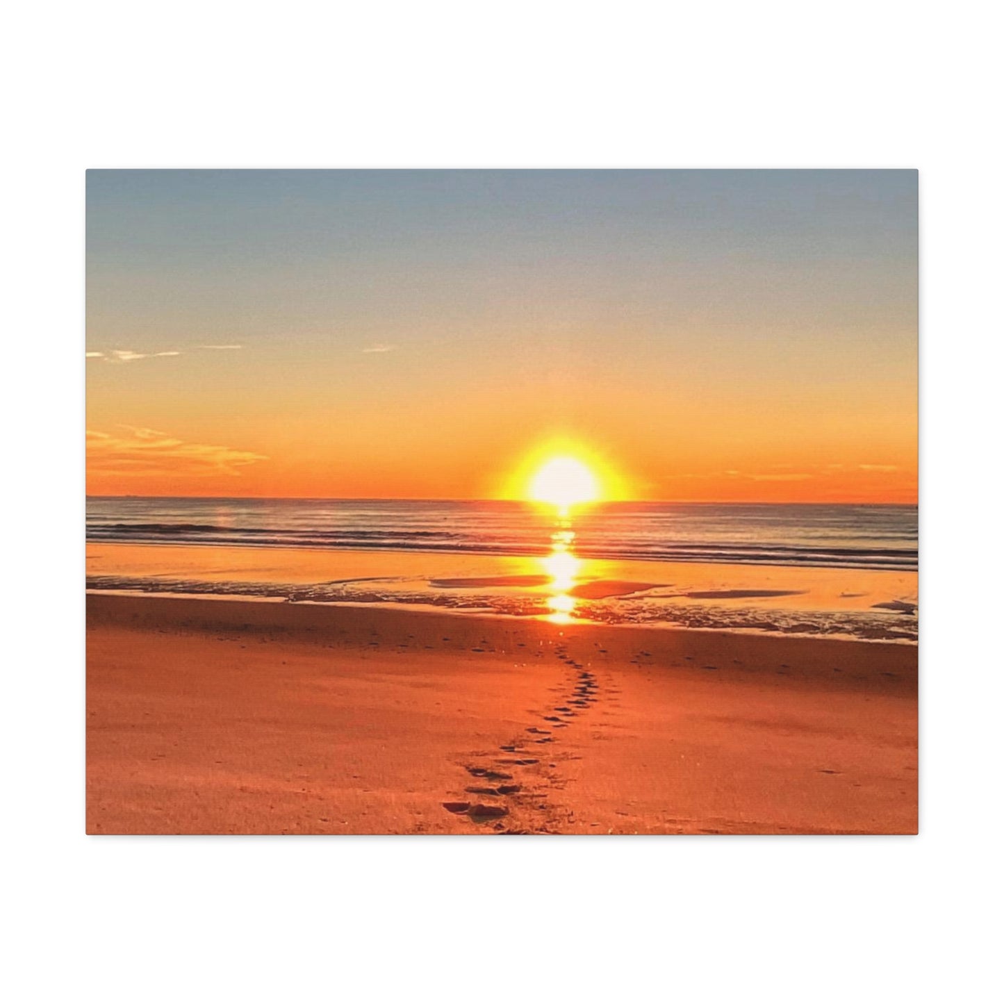 Footprints in the Sand - Canvas Wrap