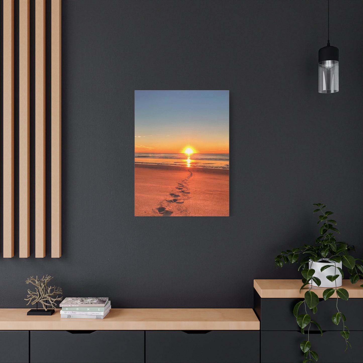 Footprints in the Sand - Canvas Wrap