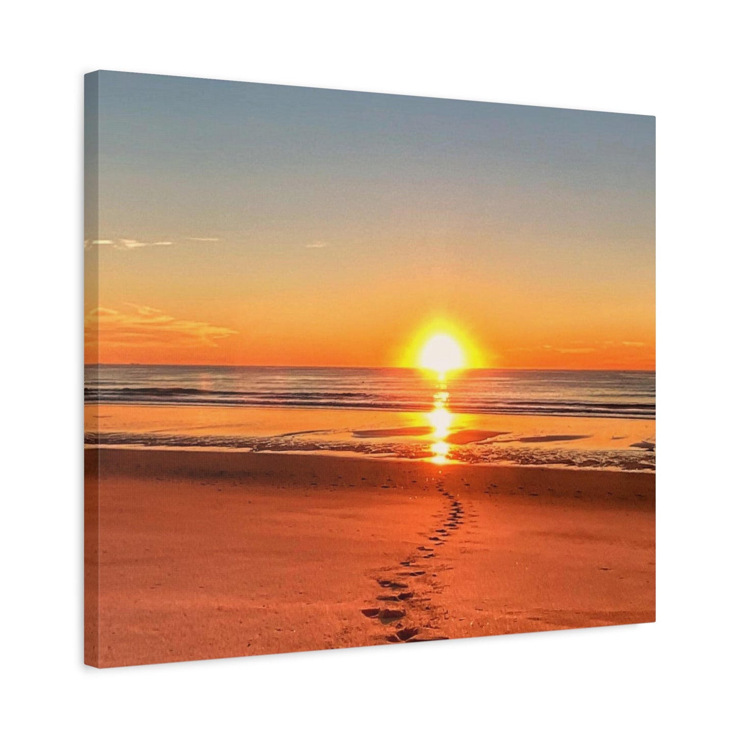 Footprints in the Sand - Canvas Wrap