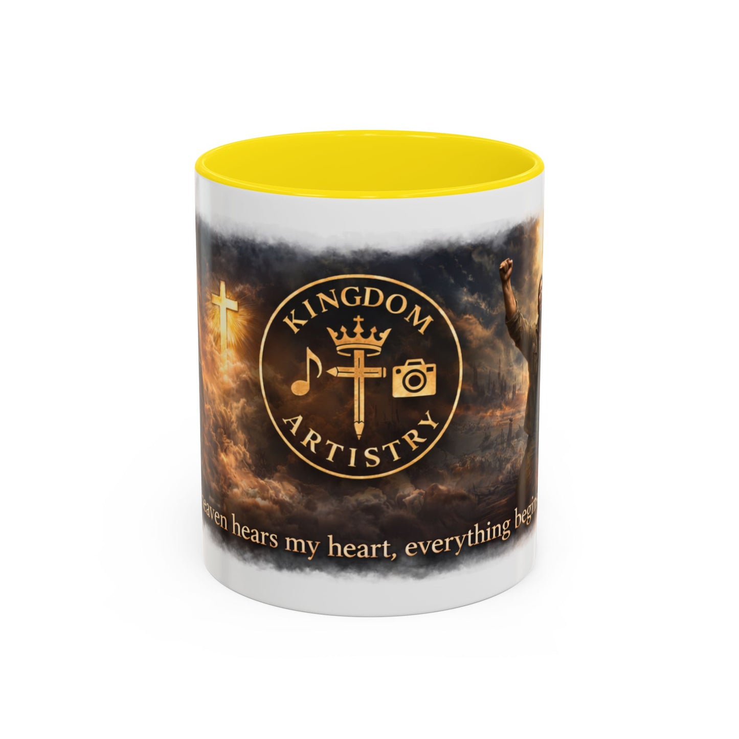Kingdom Artistry Accent Coffee Mug — Music & Art Logo Merch (11/15oz)