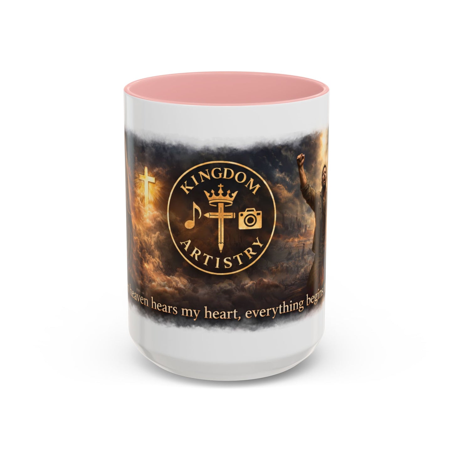 Kingdom Artistry Accent Coffee Mug — Music & Art Logo Merch (11/15oz)
