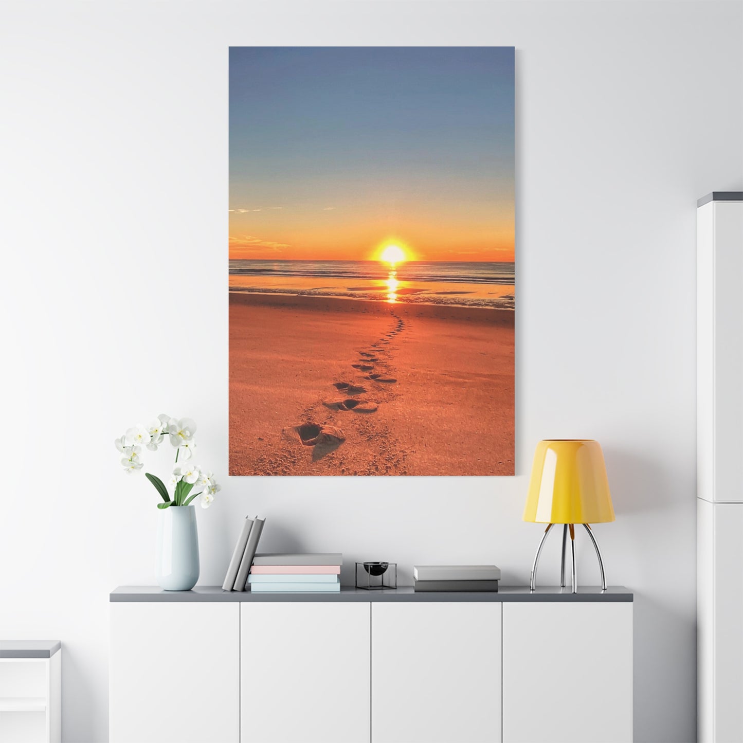 Footprints in the Sand - Canvas Wrap