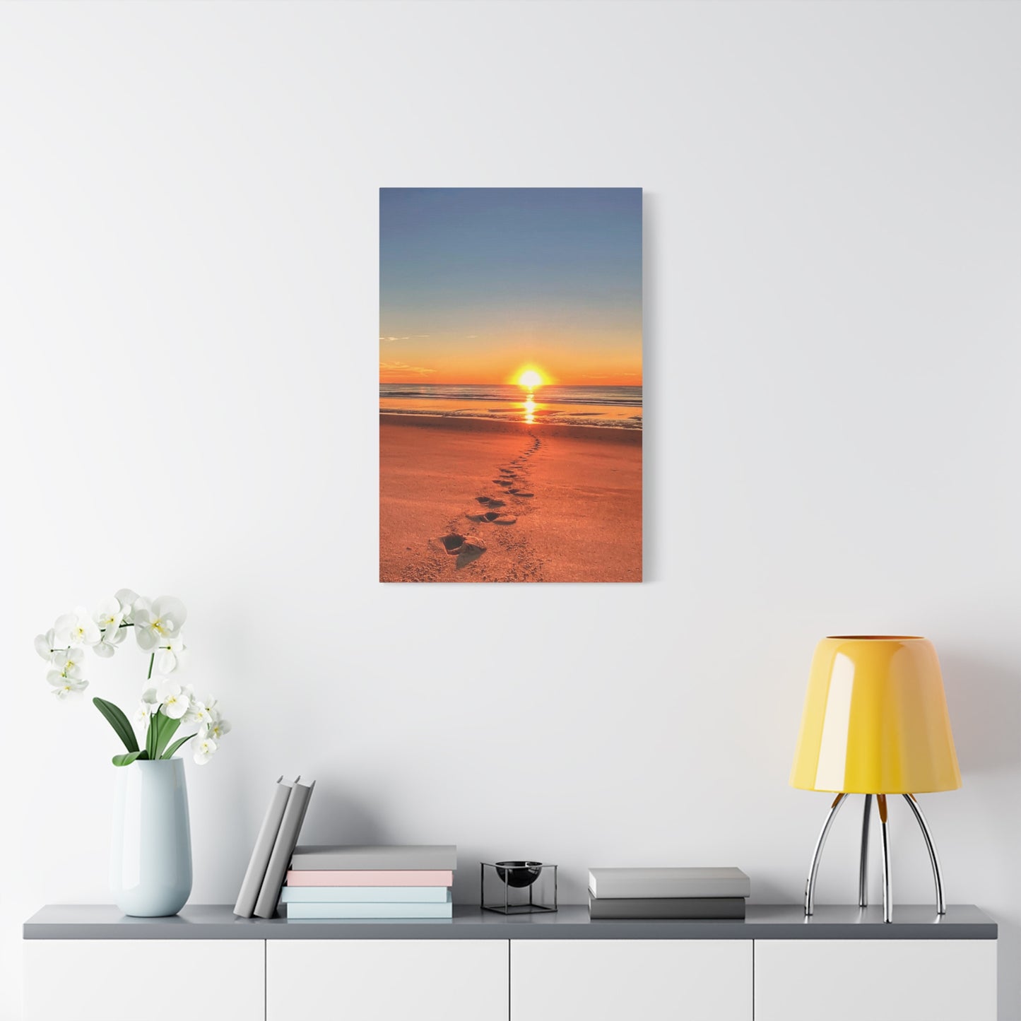 Footprints in the Sand - Canvas Wrap