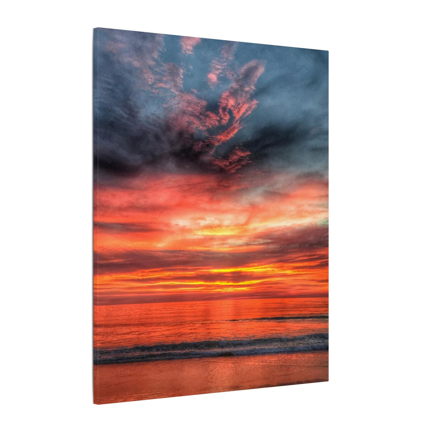 Atlantic Red Sunrise Reflection