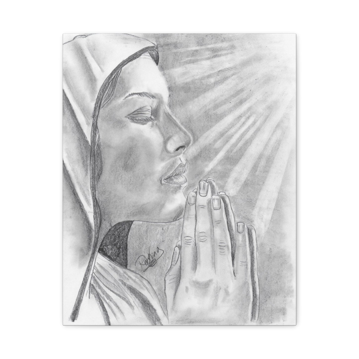 Praying Woman  - Canvas Gallery Wraps