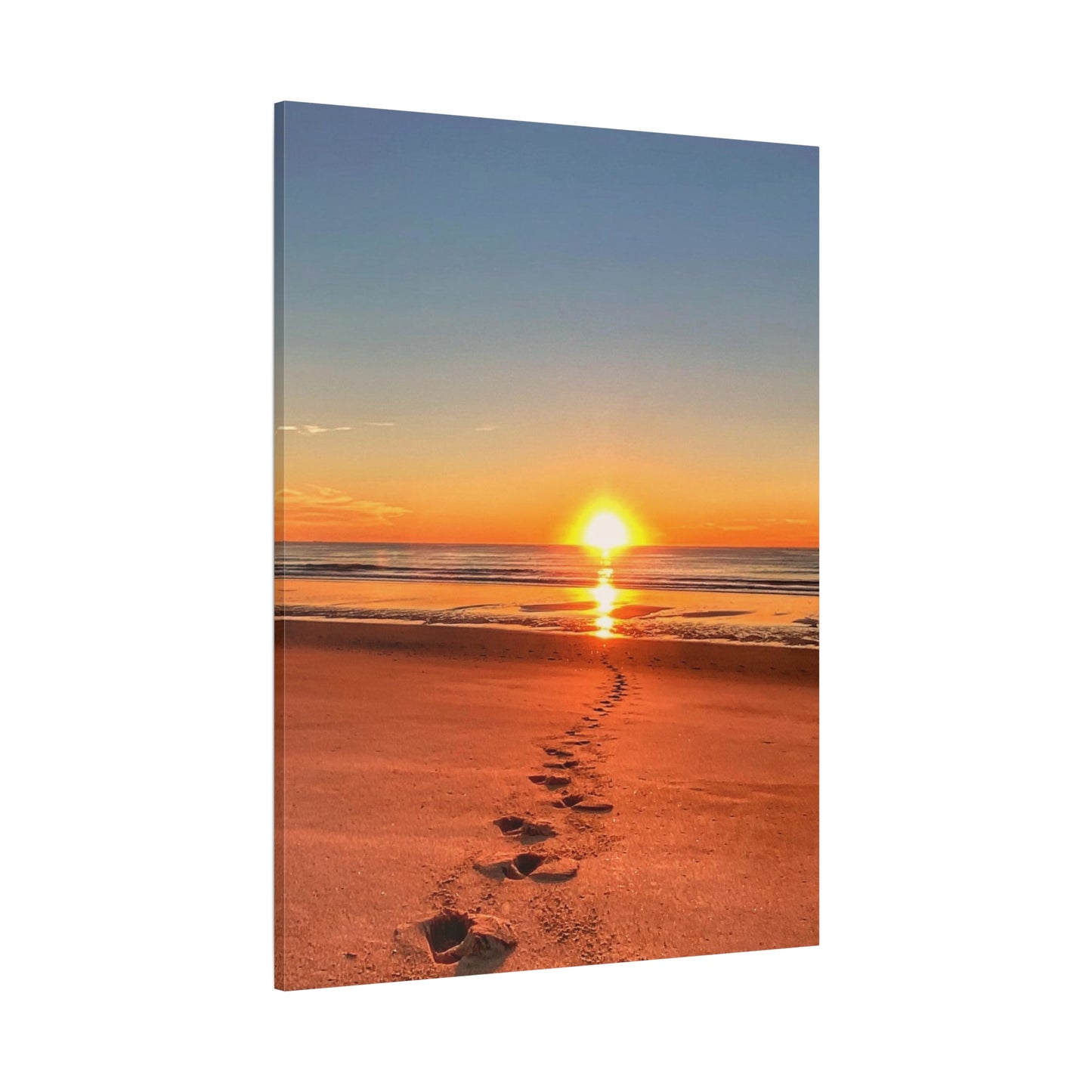 Footprints in the Sand - Canvas Wrap