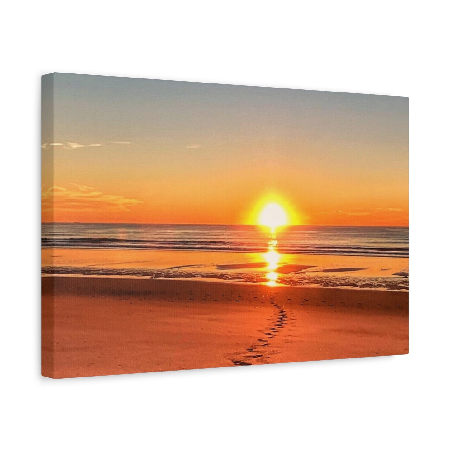 Footprints in the Sand - Canvas Wrap