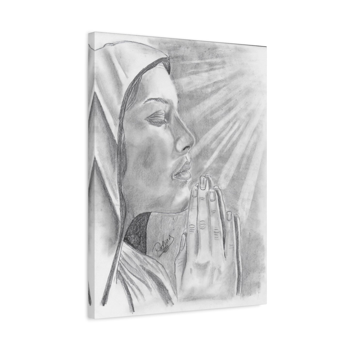 Praying Woman  - Canvas Gallery Wraps
