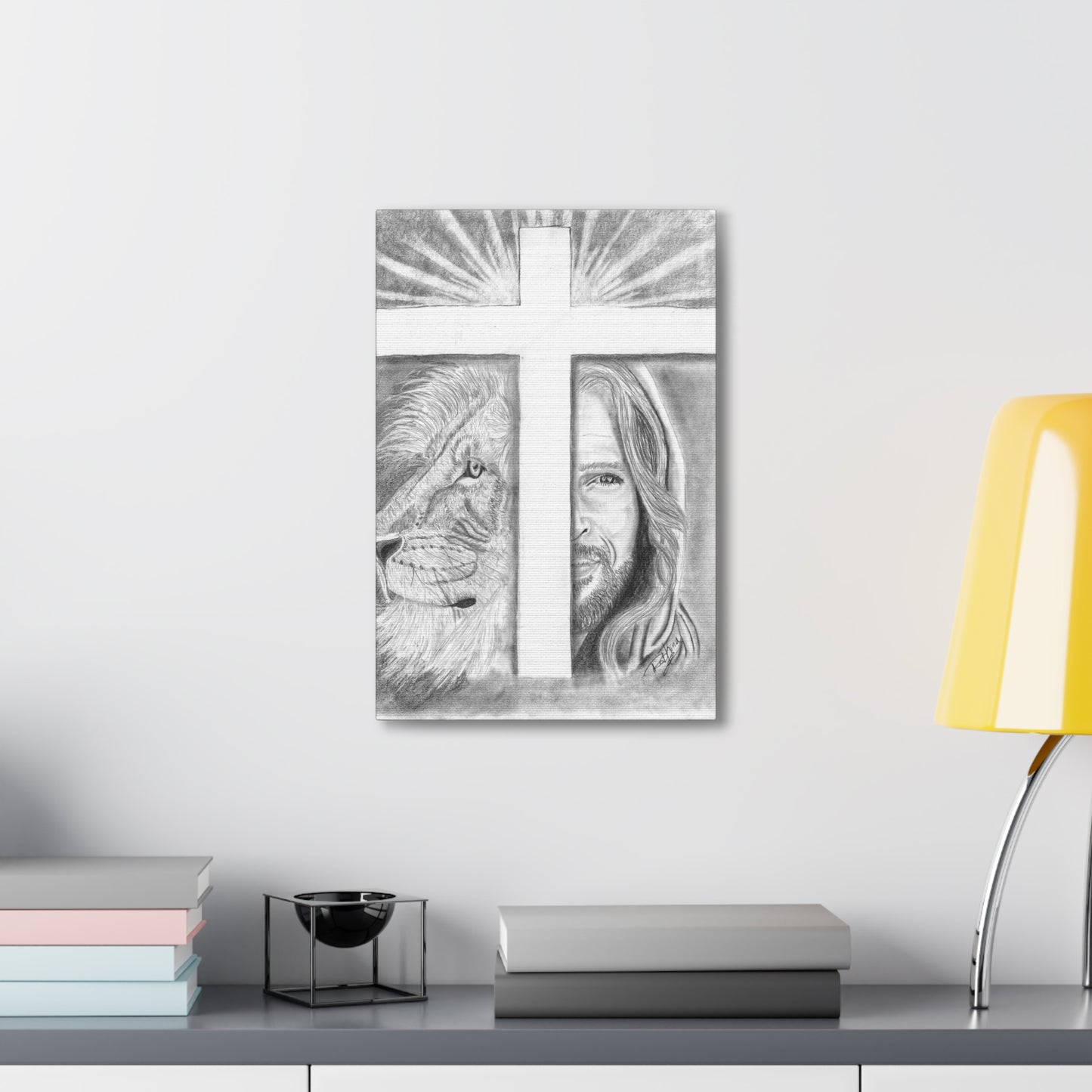 Lion Cross Jesus  - Canvas Gallery Wraps