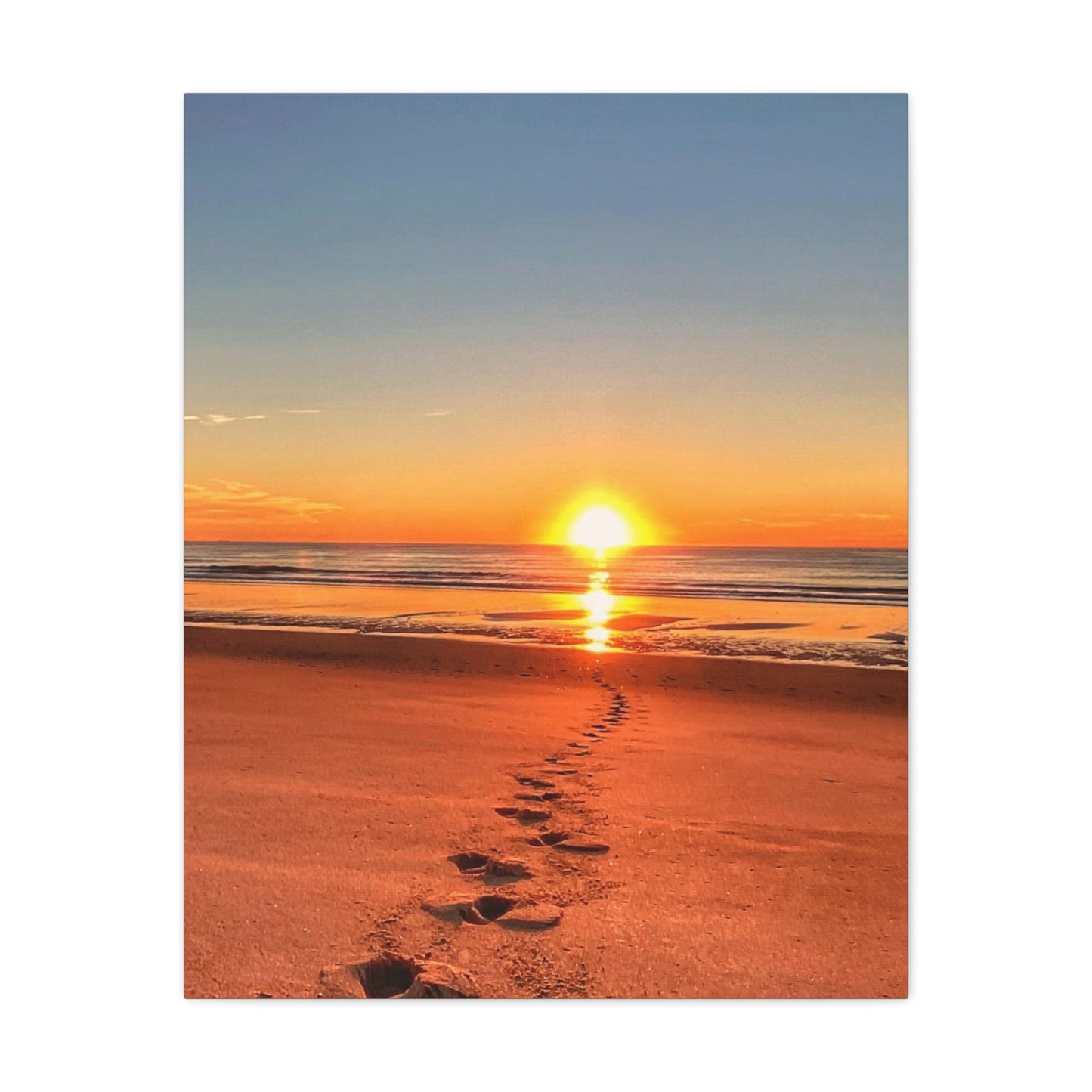 Footprints in the Sand - Canvas Wrap