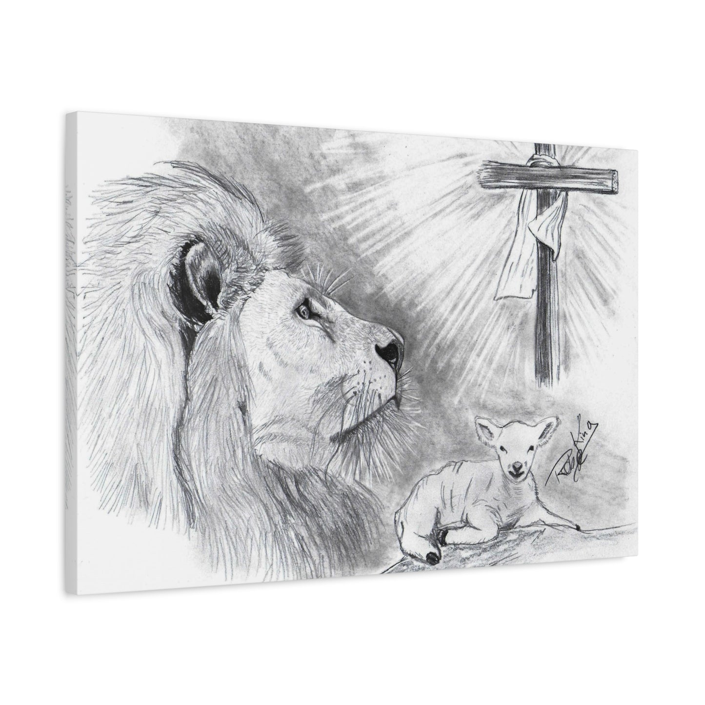 Lion and Lamb - Canvas Gallery Wrap