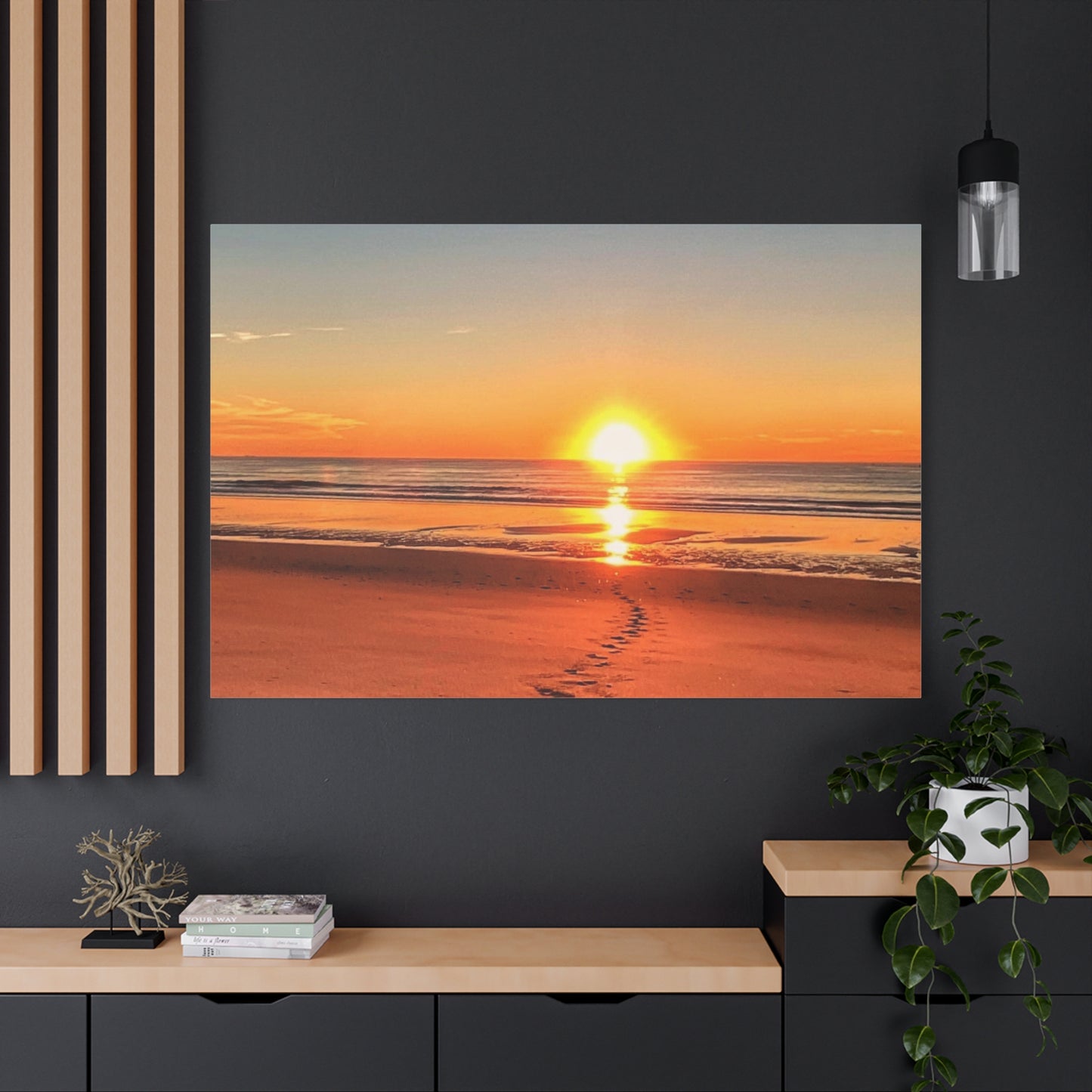 Footprints in the Sand - Canvas Wrap