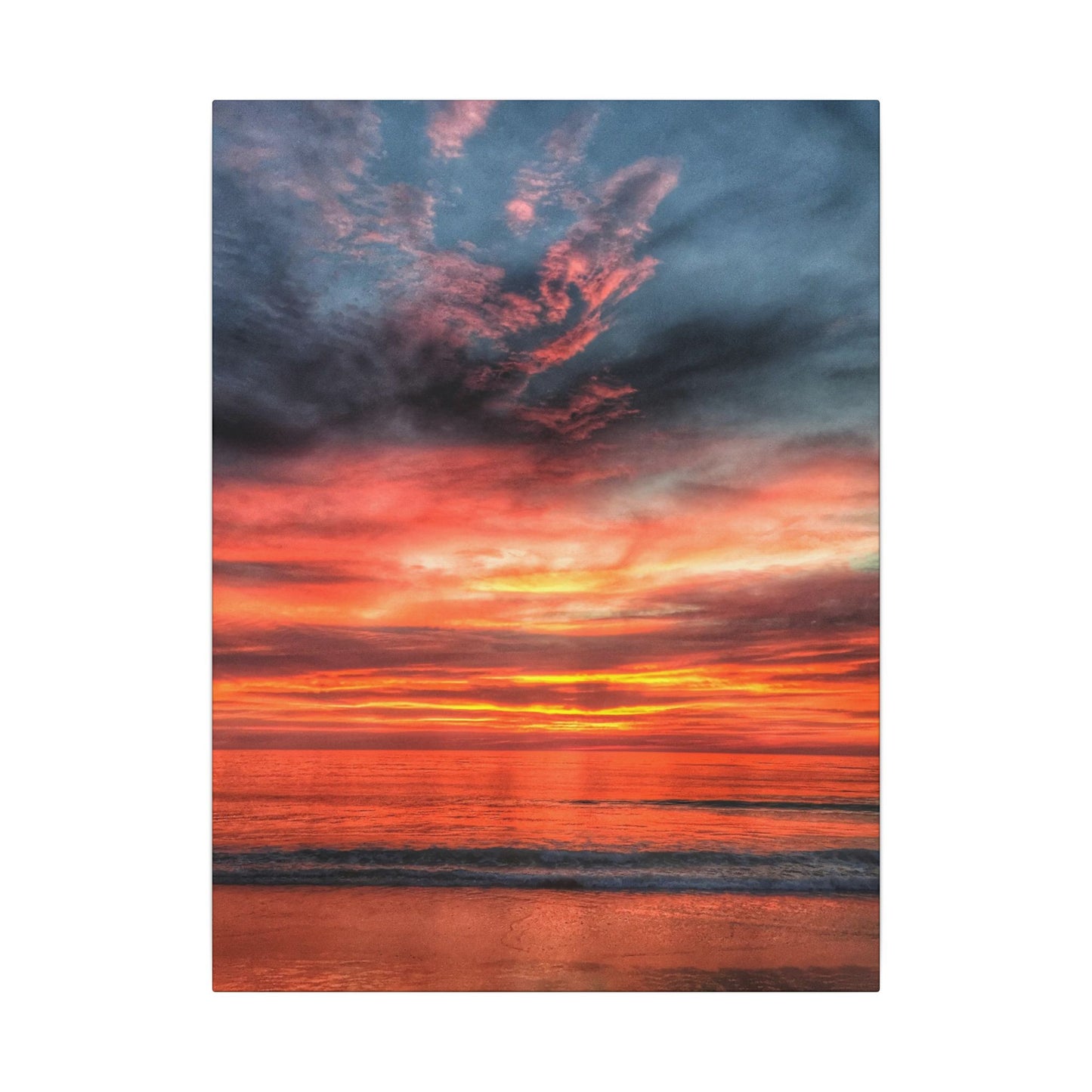 Atlantic Red Sunrise Reflection